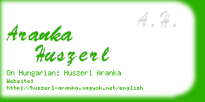 aranka huszerl business card